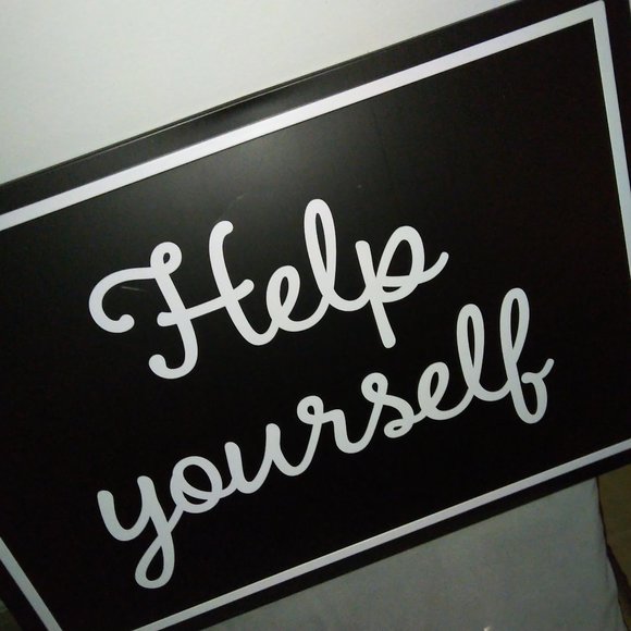 Metal HELP Yourself sign buffets parties chalkboard style - Picture 1 of 7